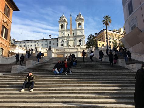 walking spanish steps in rome